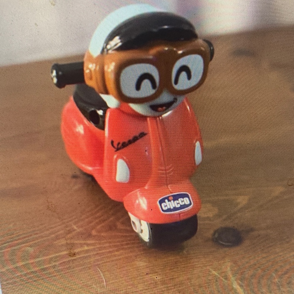Chicco Orange Kids Scooter Toy with Happy Rider